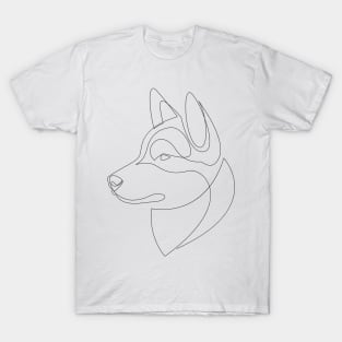 Husky - one line dog T-Shirt